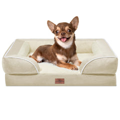 Cama ortopédica Comfort Expression para perros pequeños con espuma huevo, soporte suave.