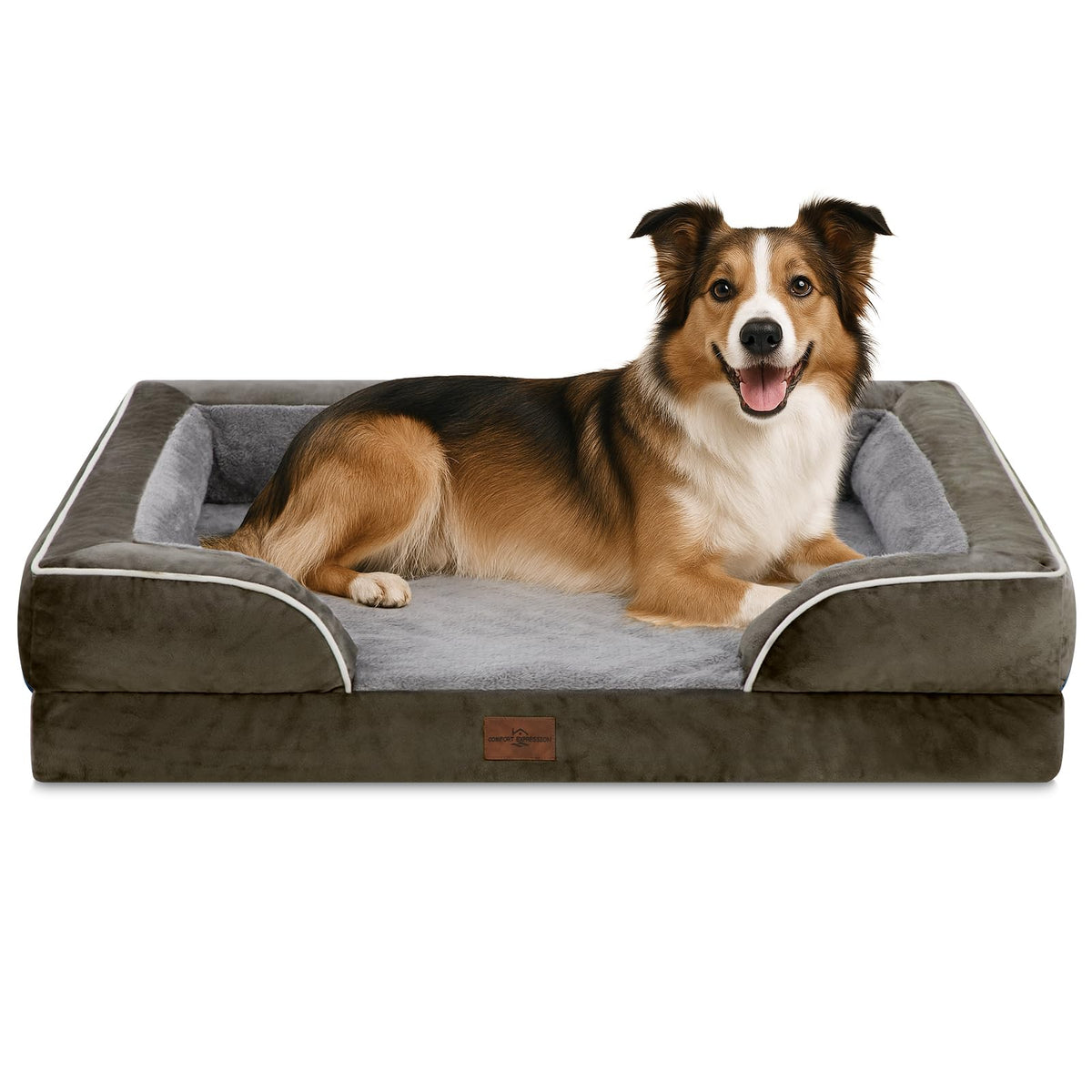 Cama ortopédica Comfort Expression para perros grandes, perfil estable con soporte de articulaciones.