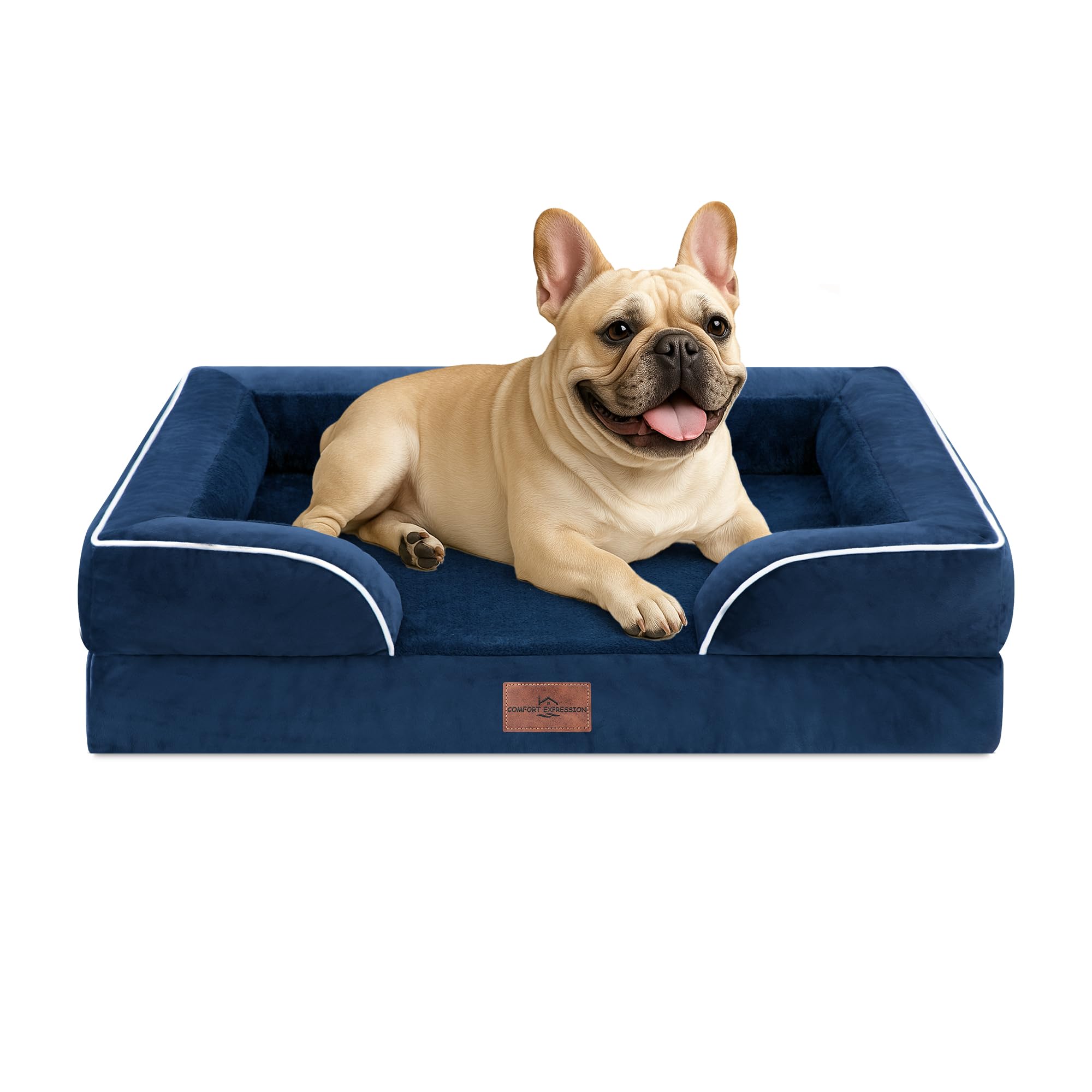 Cama ortopédica Comfort Expression para perros medianos, vista completa.