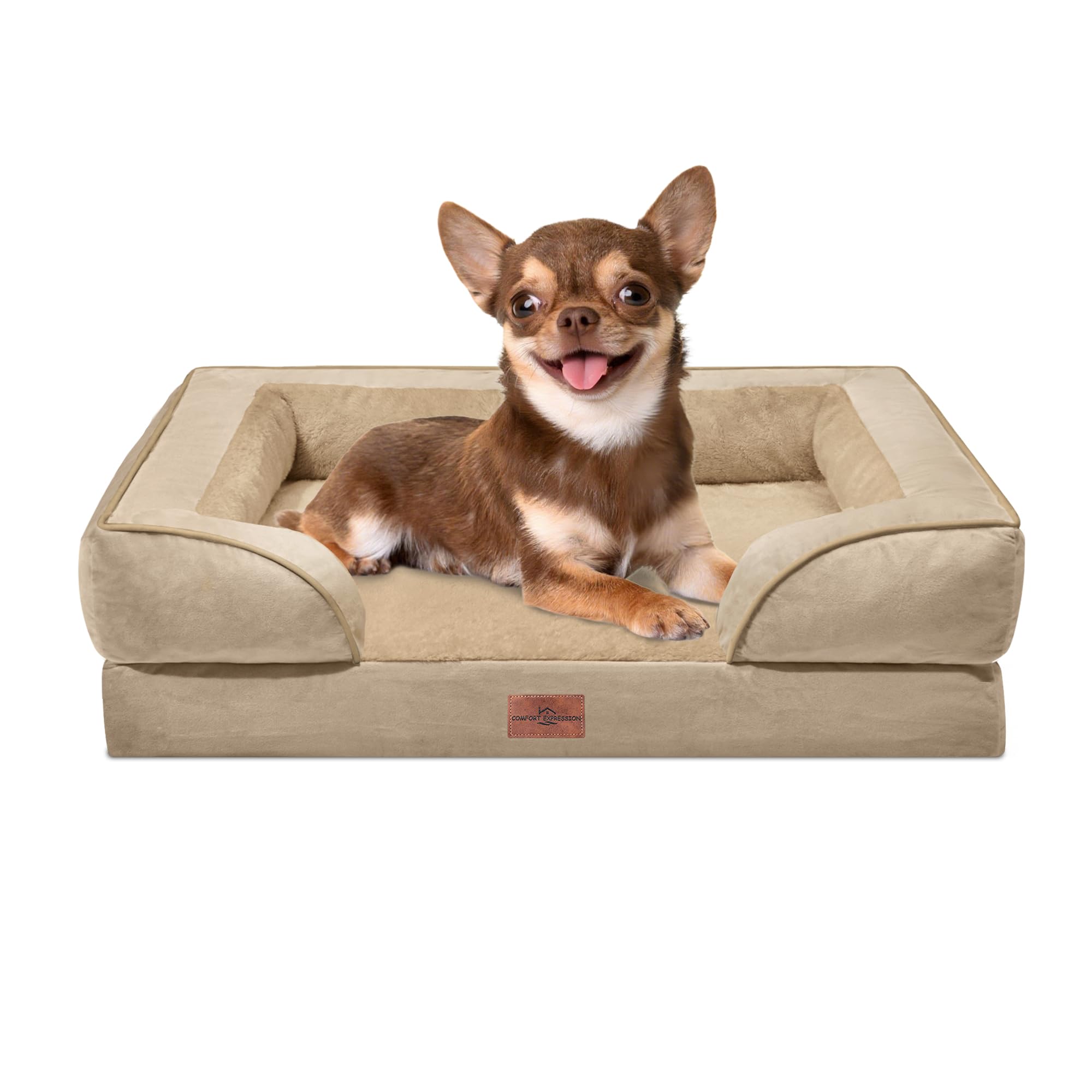 Cama Comfort Expression para perros pequeños con espuma tipo huevo 28D, descanso estable.