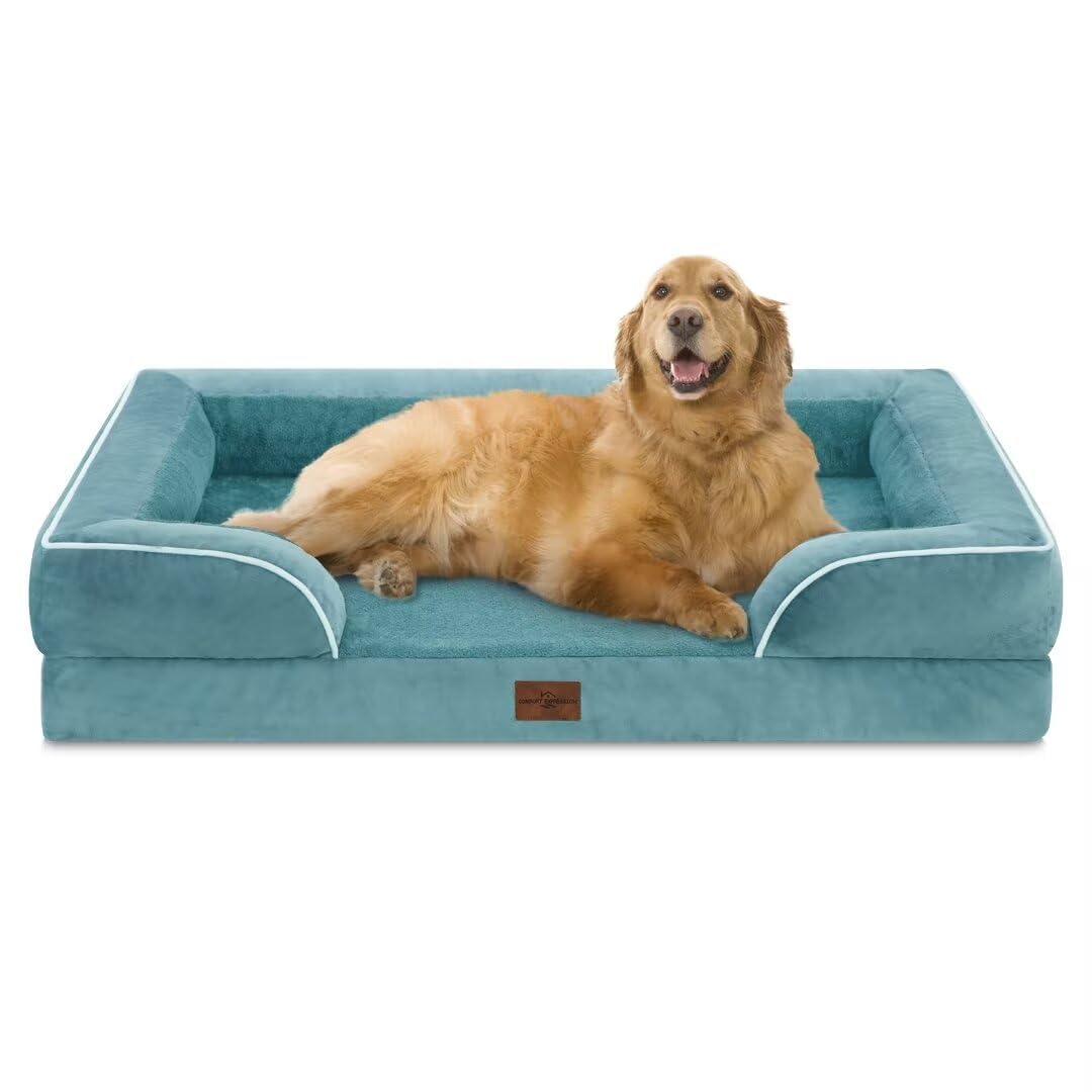 Cama Comfort Expression para perros XXL en azul lavable, confort diario.