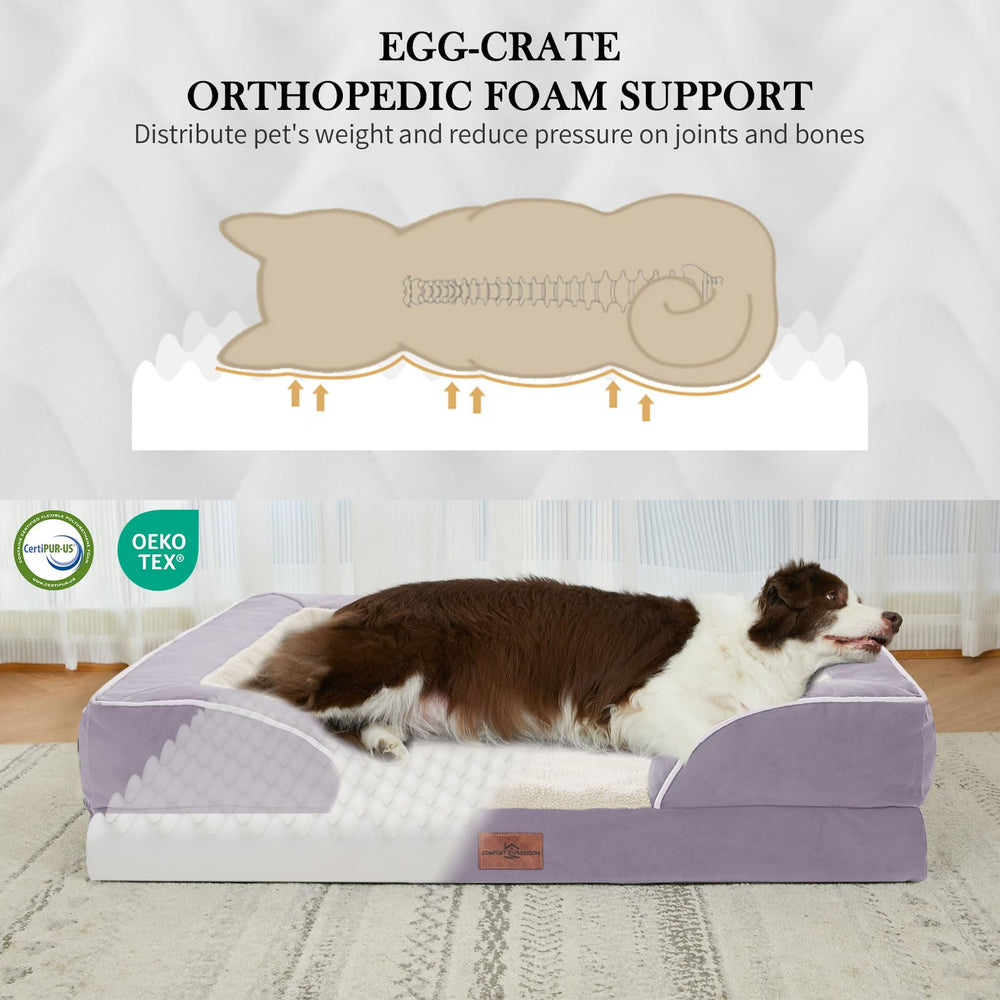 Funda lavable Comfort Expression para cama ortopédica en tono violeta