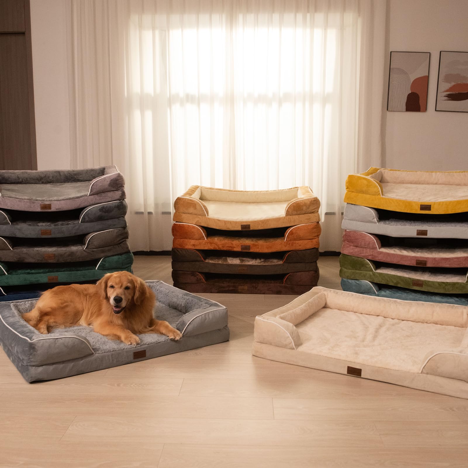 Diseño espacioso para perros grandes que buscan espacio y confort.
