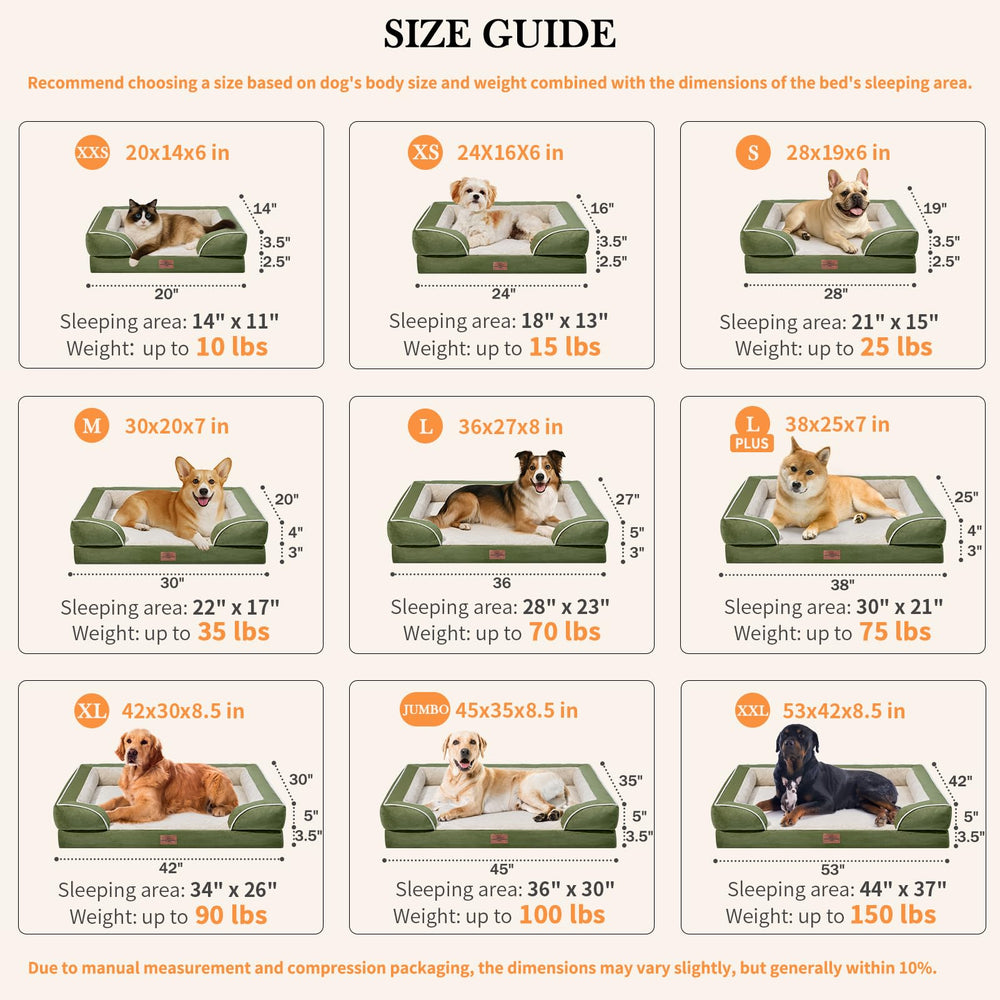 Espuma tipo huevo 28D de Comfort Expression ofrece soporte suave para perros grandes