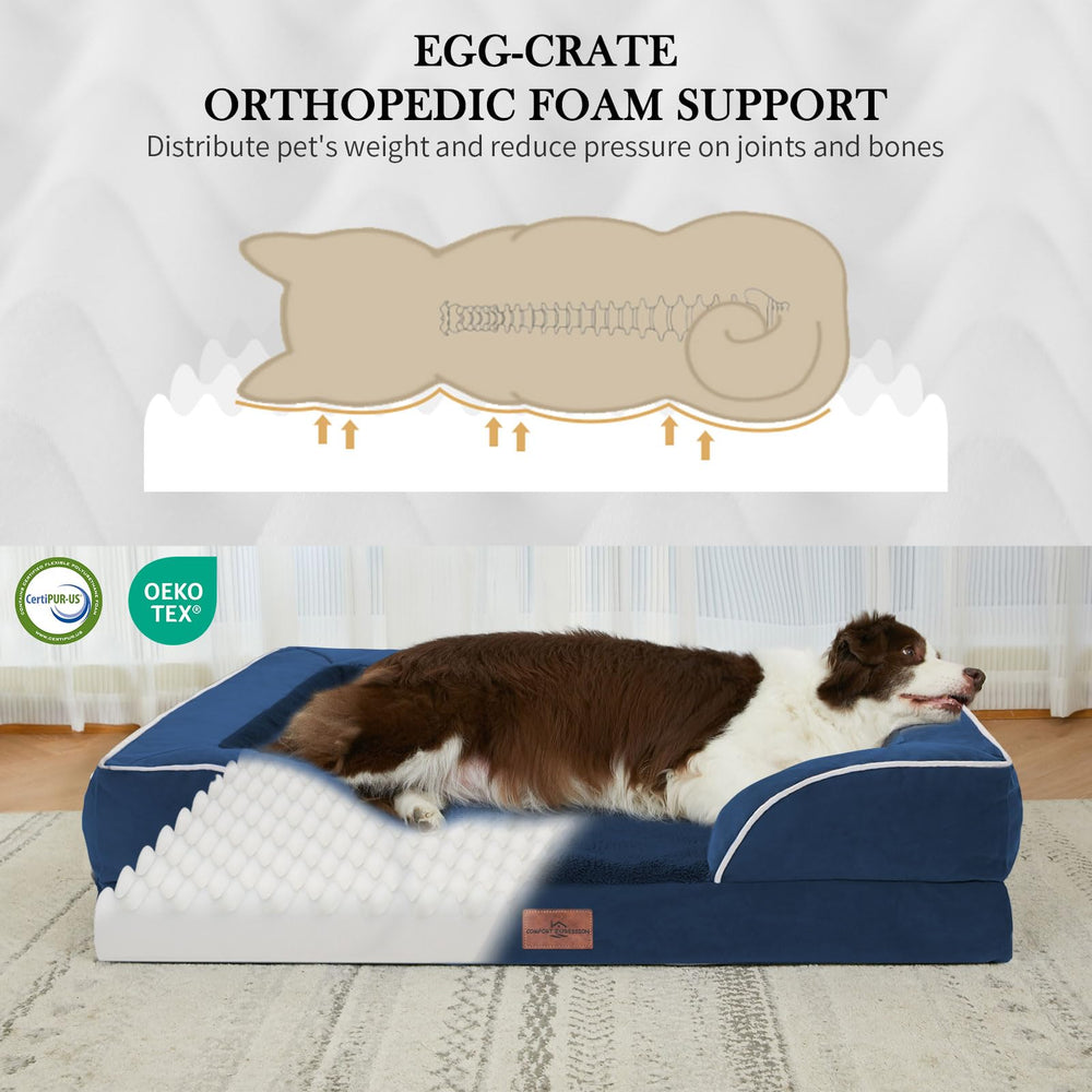 Funda lavable Comfort Expression para cama de perro grande facilita limpieza.
