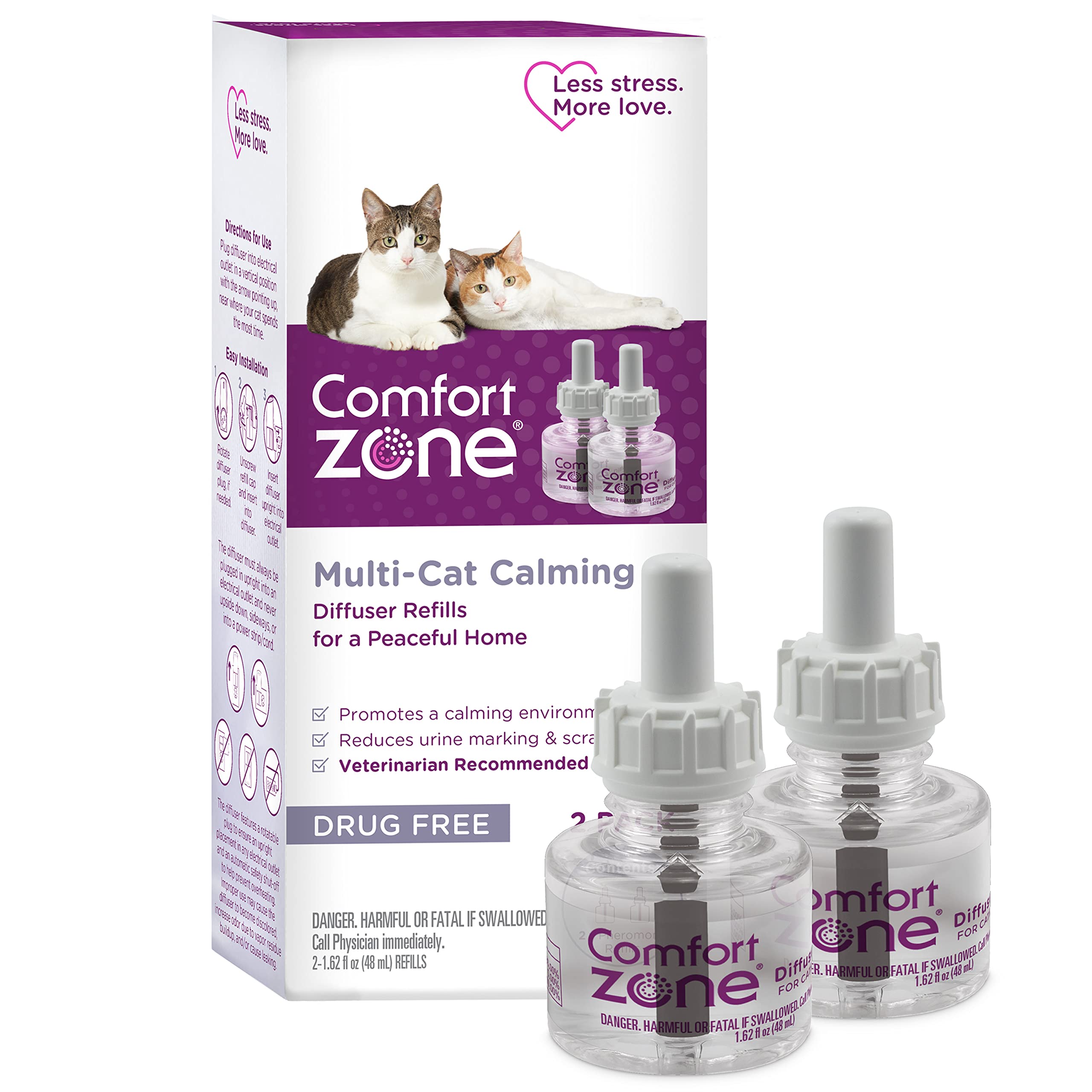 Difusor Comfort Zone para gatos multi, calma constante en la habitación.