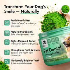 Commanding Life polvo dental para perros, dientes más limpios al mezclar con comida.