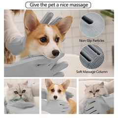 COMMEMA guantes deshedding mascotas: reduce pelos sueltos tras el cepillado