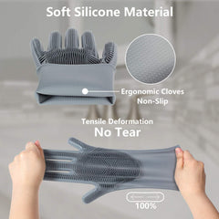 COMMEMA guantes masaje silicona: estimula circulación suave durante el cepillado