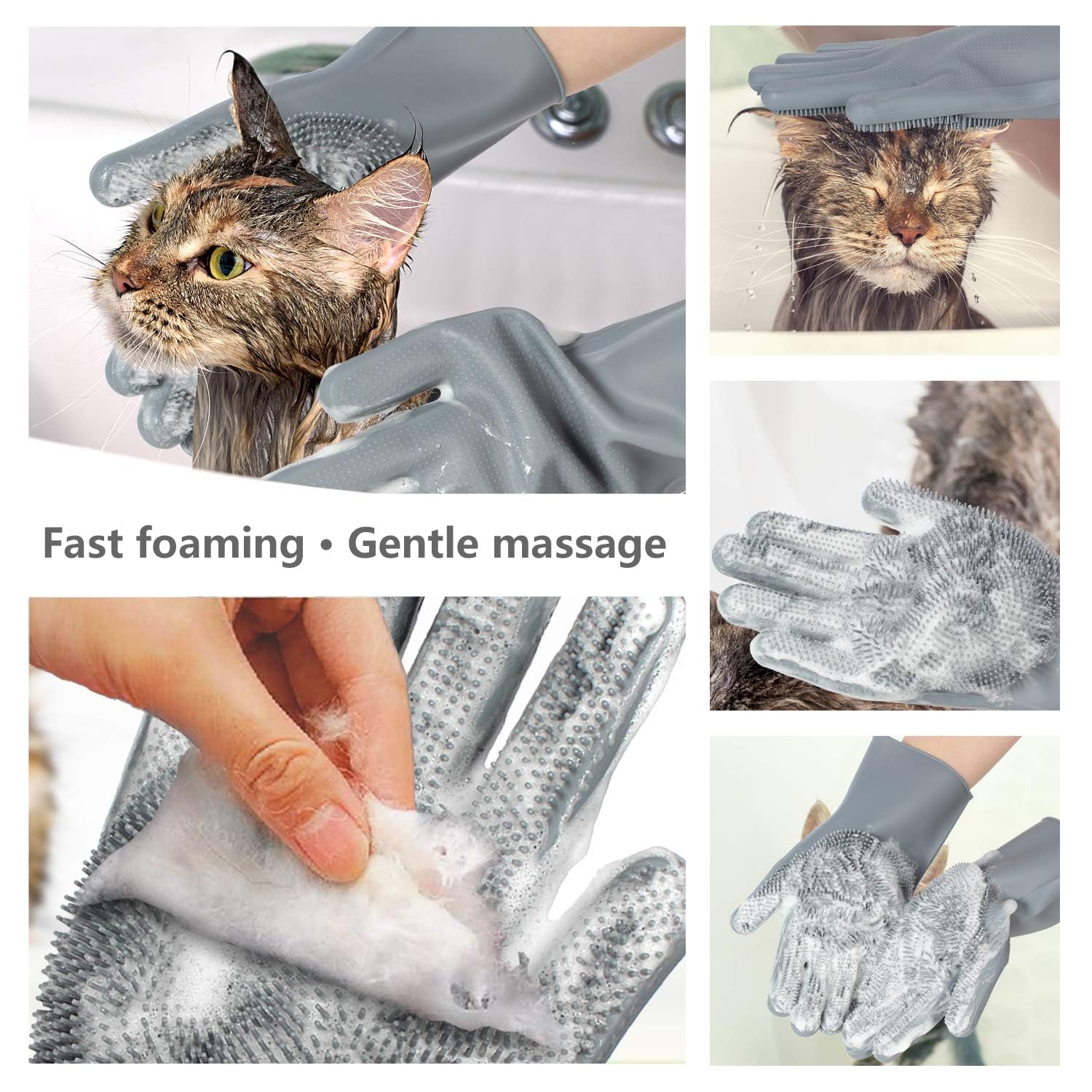 COMMEMA guantes de uso múltiple para mascotas: aptos para perros y gatos