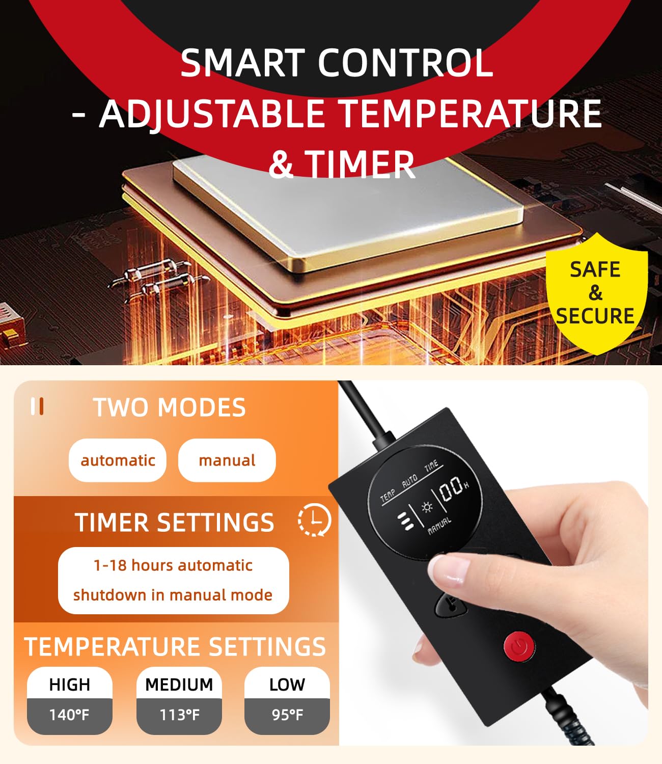Comoil Cama para mascota temperatura ajustable ideal para días fríos.