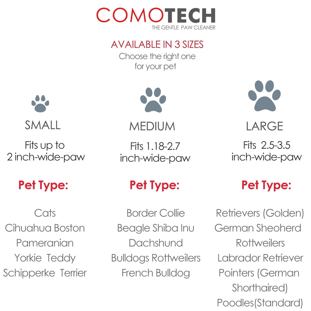 Comotech Limpiapatas: cepillo de silicona suave para una limpieza cómoda.