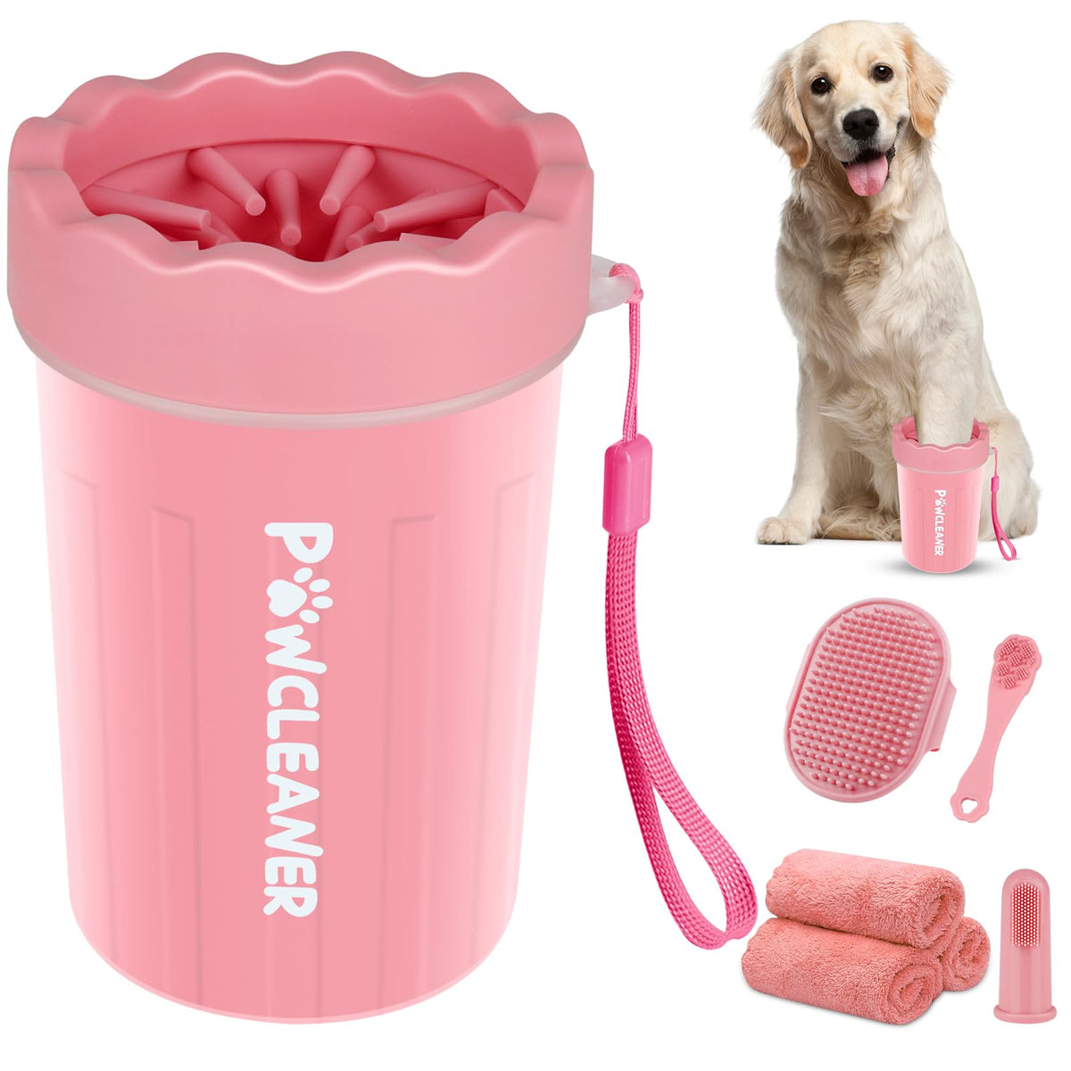 Comotech limpiapatas para perros: taza limpiadora para lavado rápido de patas.