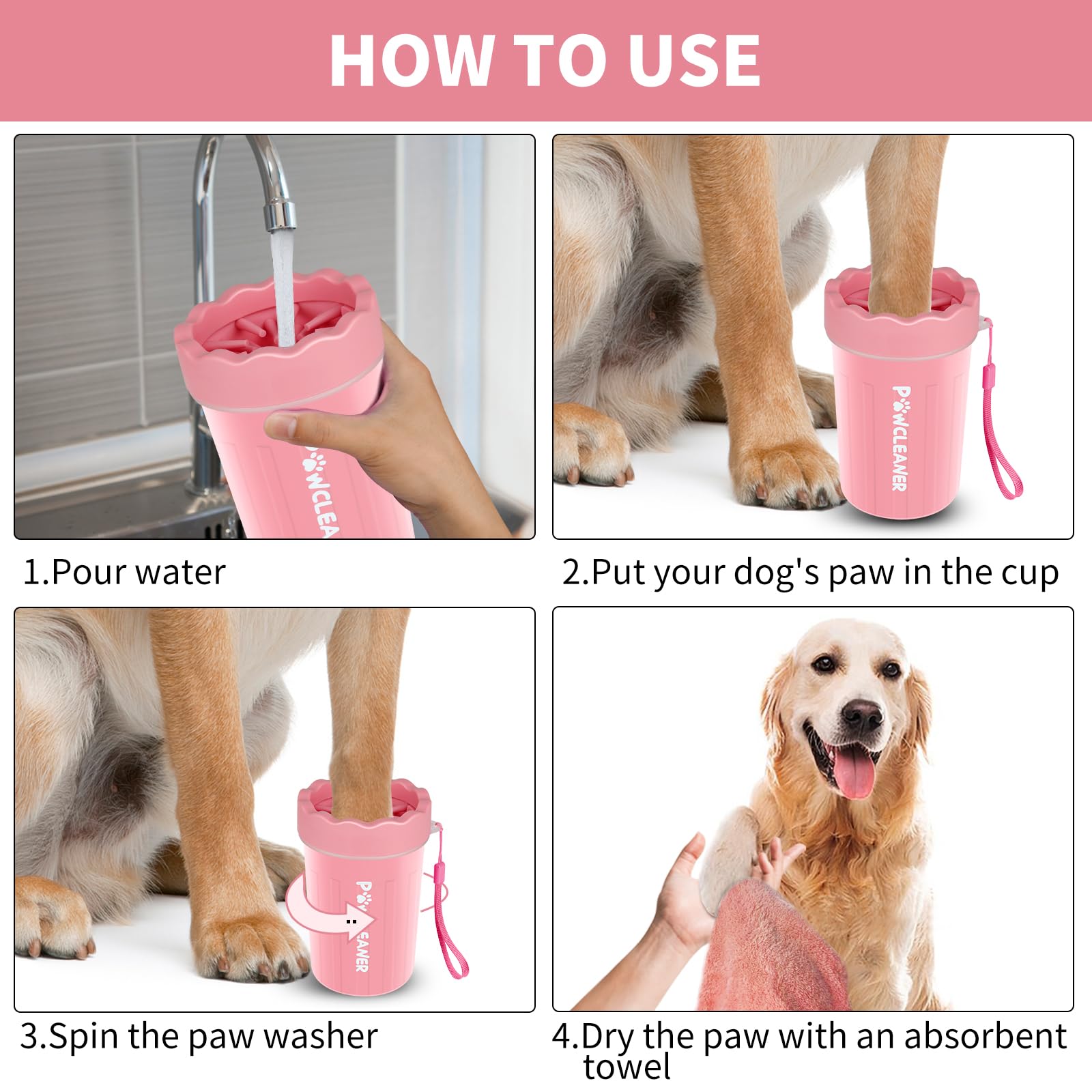 Comotech limpiapatas para perros: toallas absorbentes para secado rápido.