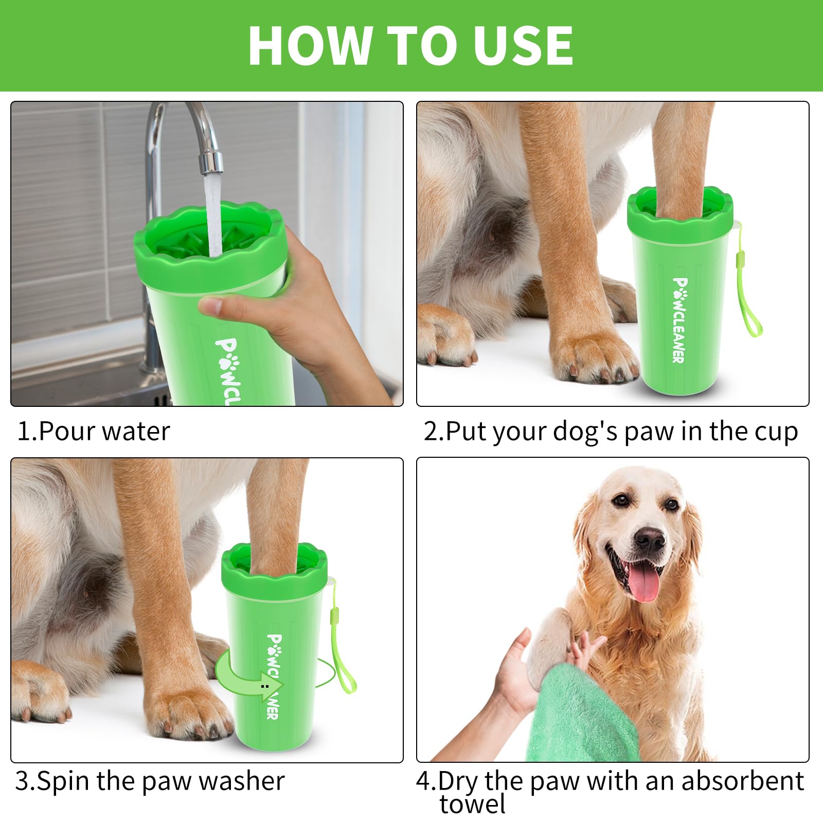 Comotech Limpiapatas: toallas absorbentes para secar patitas tras el lavado.