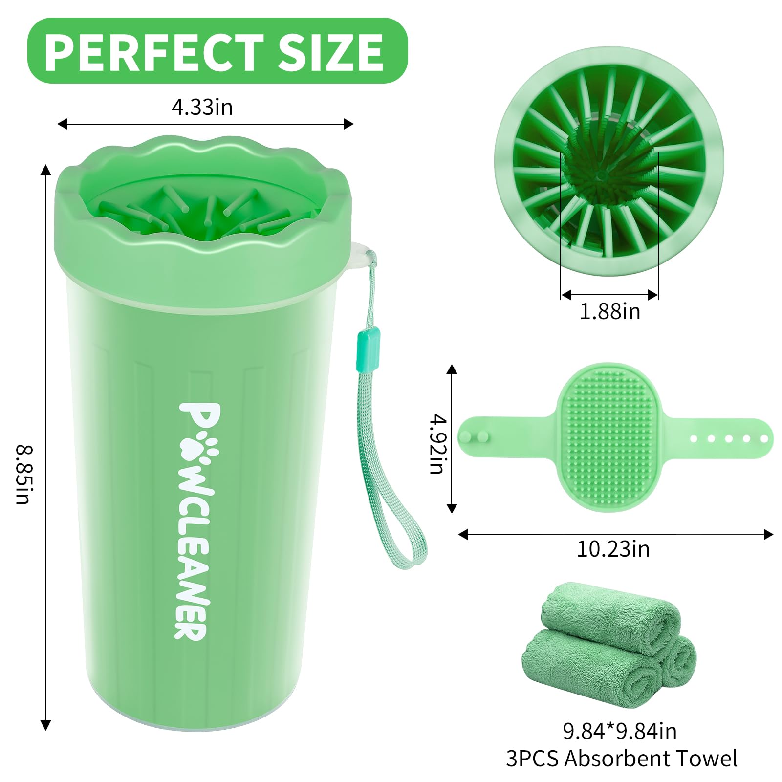Uso fácil con tres pasos de Comotech para limpiar patas.