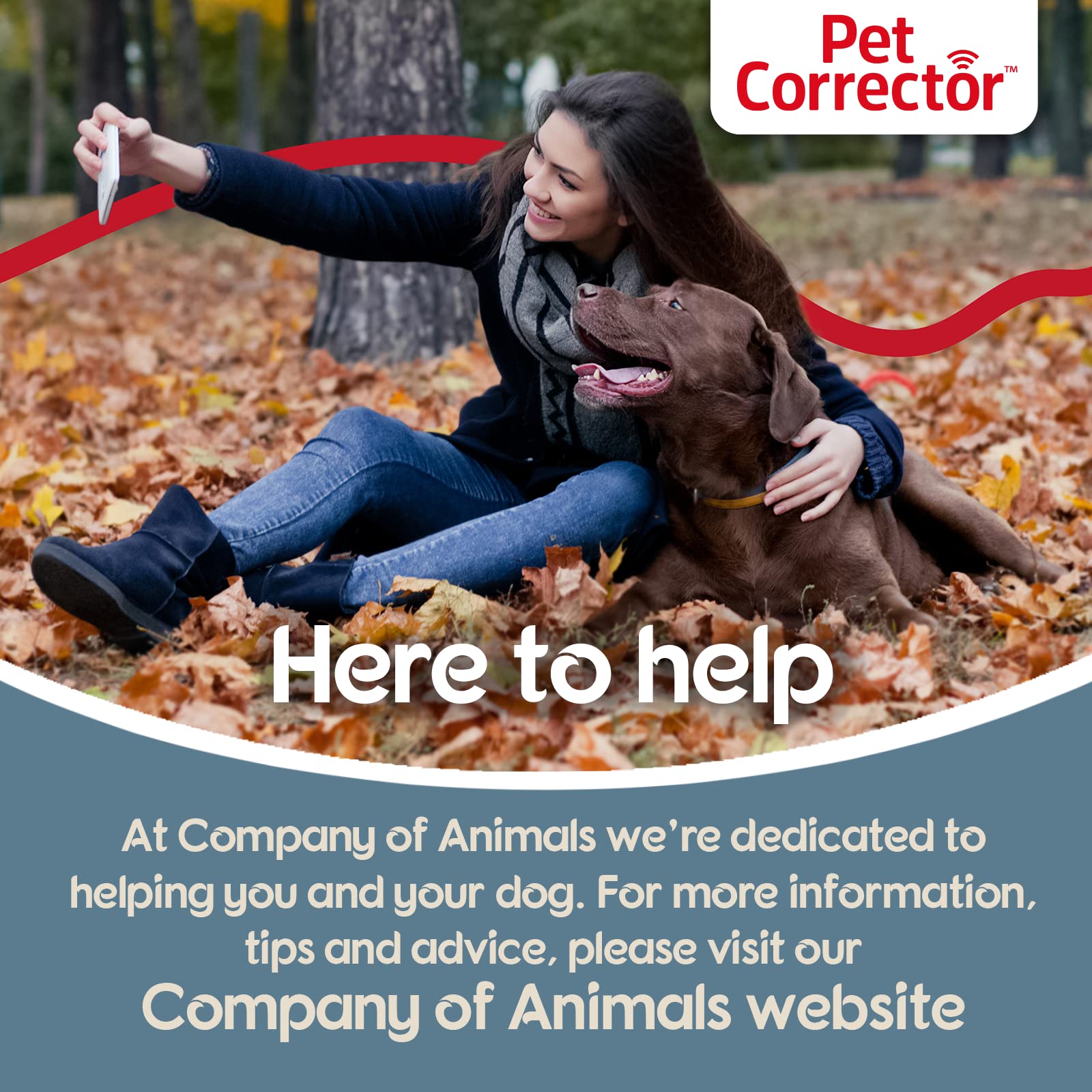 Diseño compacto y fácil de usar de Pet Corrector.