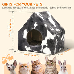 ComSaf marco-pvc-cama-gato gris, estructura estable que resiste saltos.