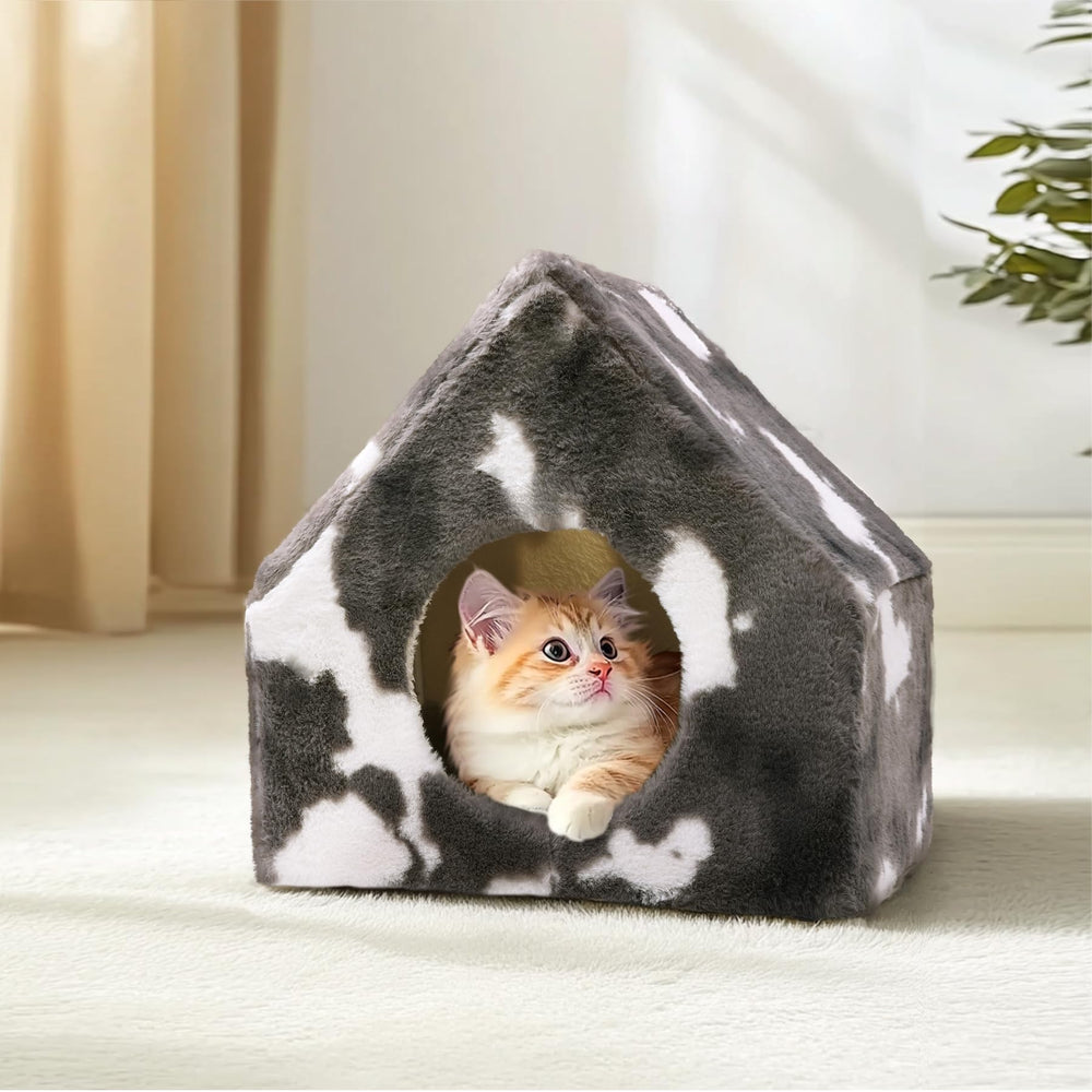 ComSaf cama-gato-rincon-acogedor gris, versatilidad para cama, escondite y refugio.