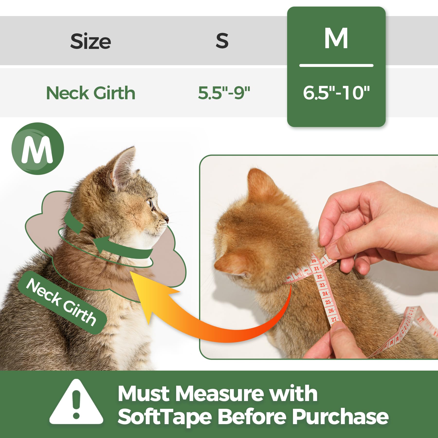 Cono suave para gato ComSaf visto de costado, diseño ligero para más libertad.