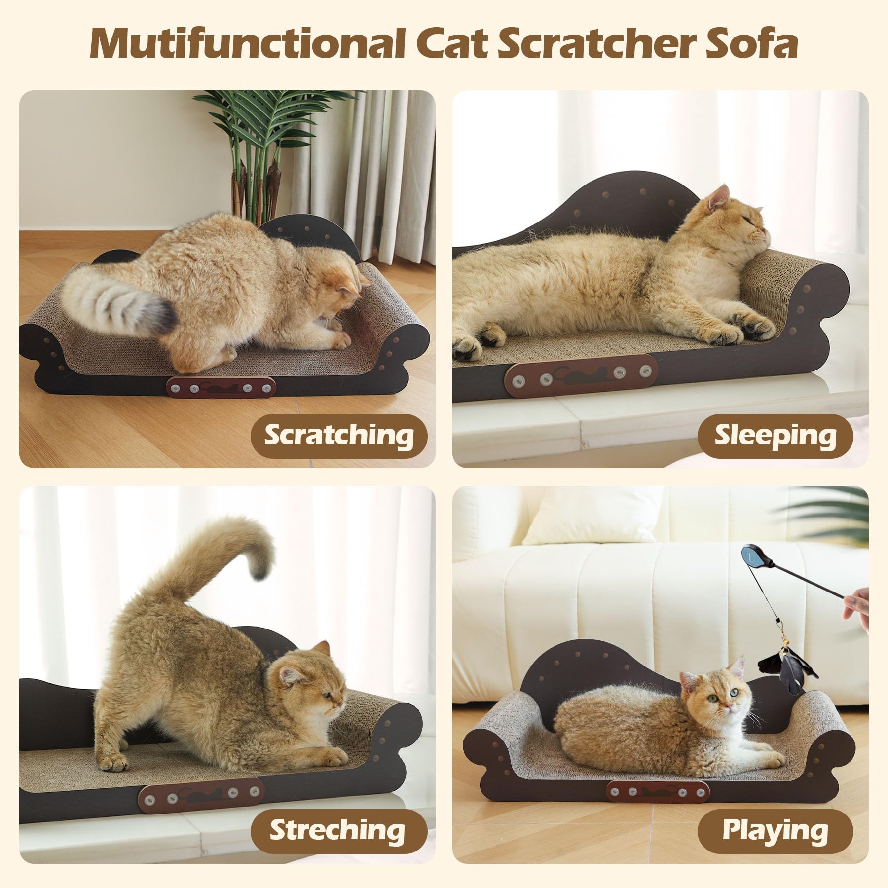 ComSaf dos gatos-relajacion, área amplia para felinos