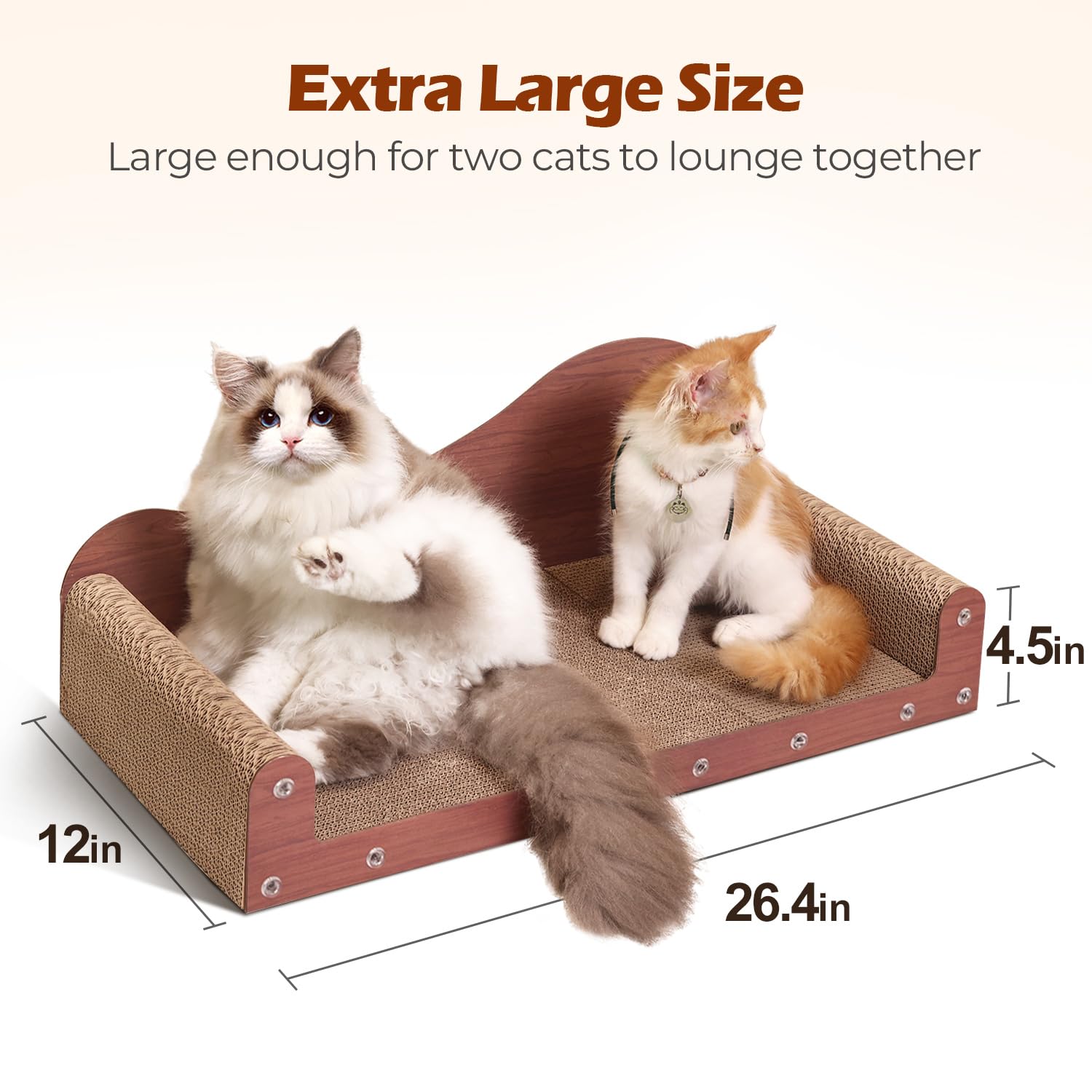 ComSaf rascador de gato con diseño de tres lados, soporte de cuello.