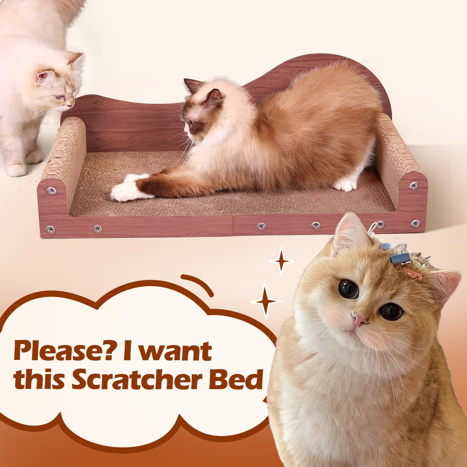 ComSaf sofá para gatos en interiores, rincón de descanso cómodo.