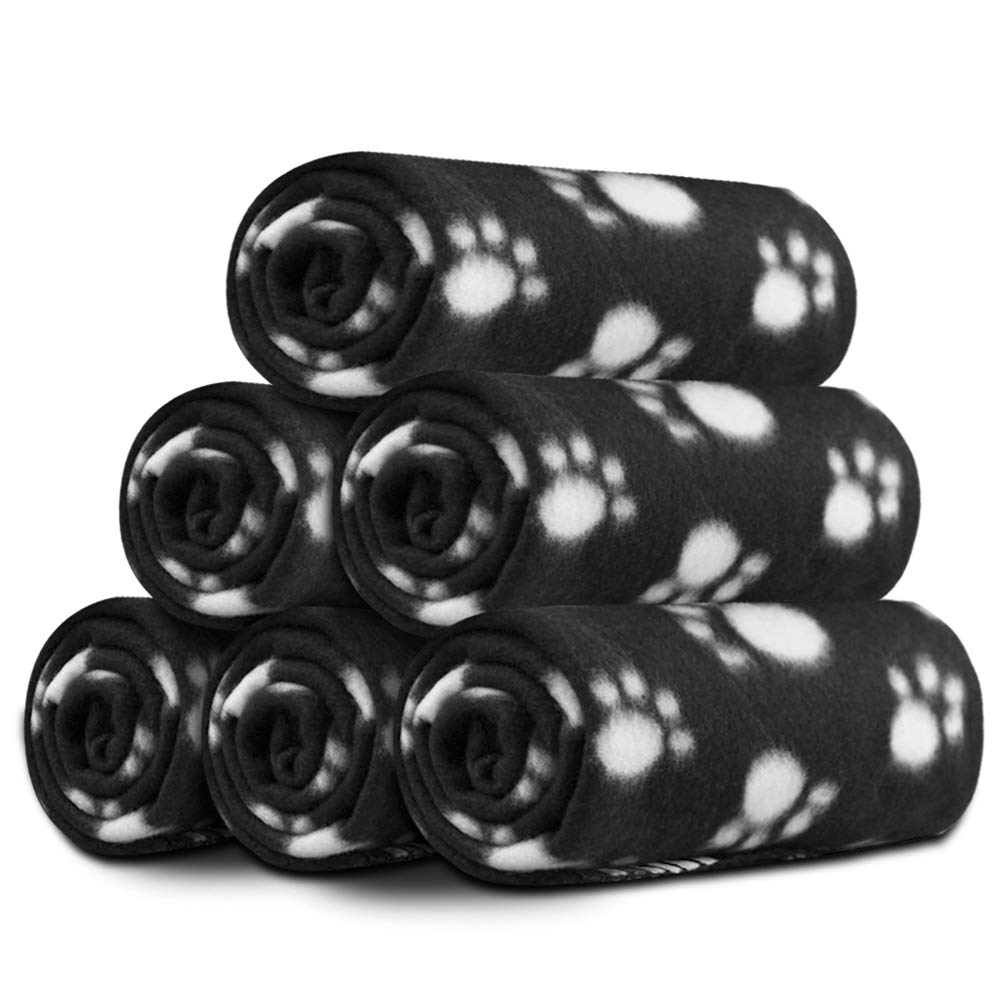 Manta Comsmart para perro pequeño con patitas impresas, ideal para transportines.