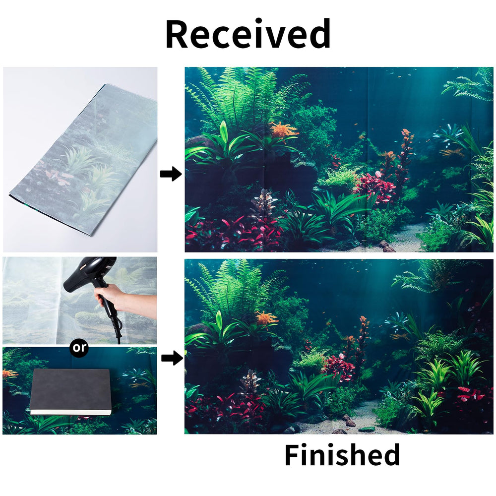 COMSUN fondo de acuario sin burbujas, instalación limpia
