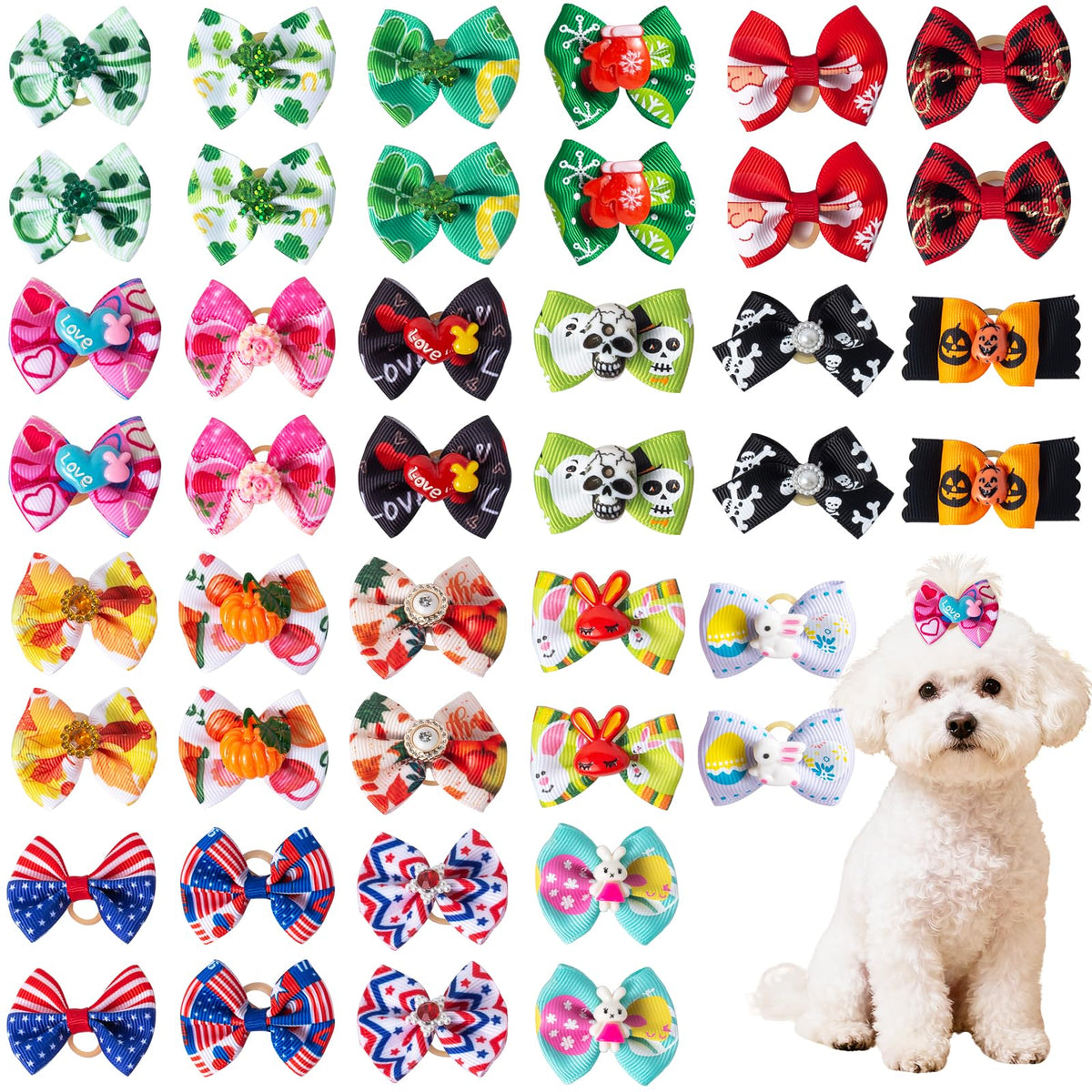 COMSUN lazo navideño para perros, perfecto para sesiones de fotos festivas.