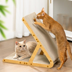 Conlun A-Frame rascador vertical de madera para gatos, fomenta estiramiento.
