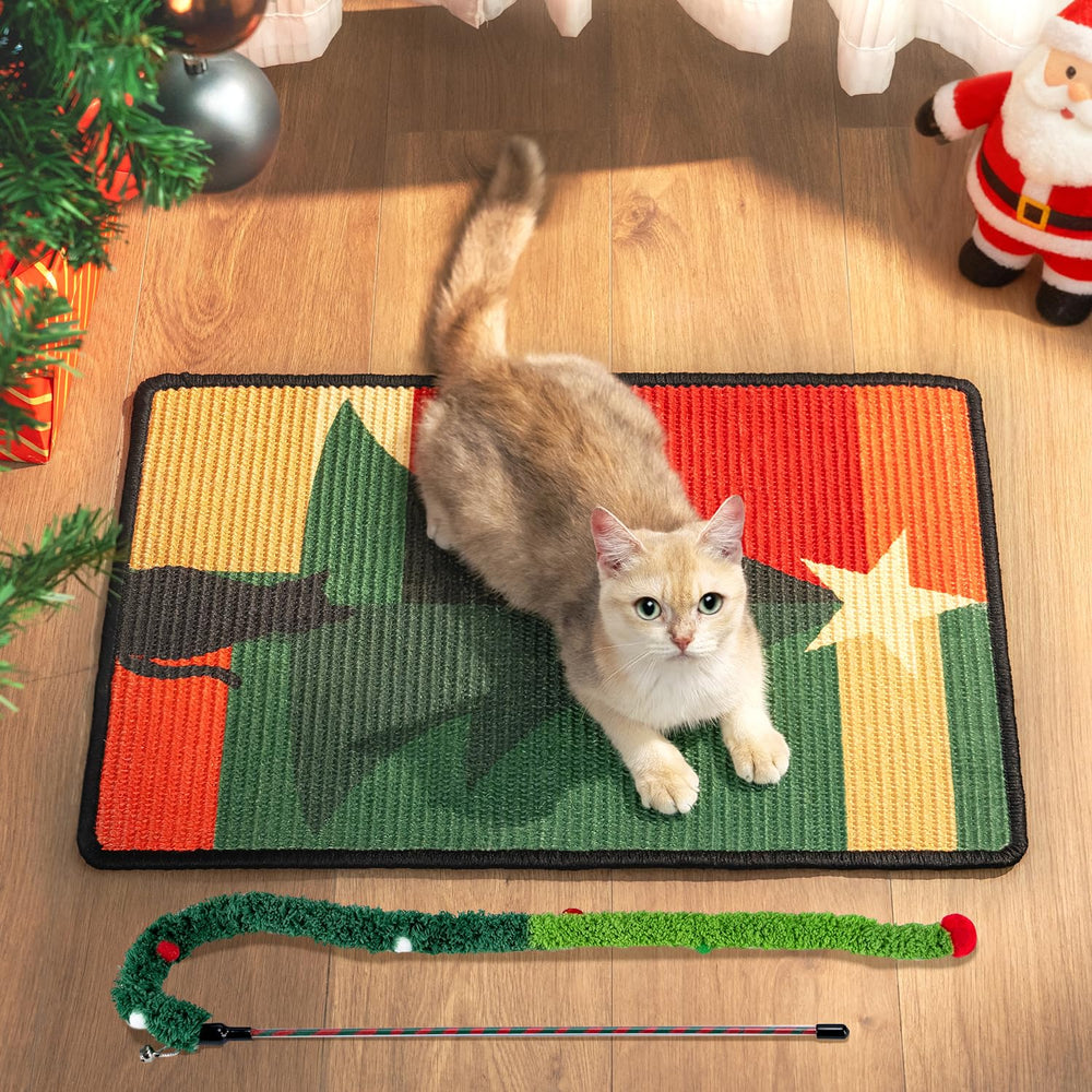 Conlun Alfombra Rascadora para Gatos en Sisal Horizontal: protege muebles y ofrece juego interactivo