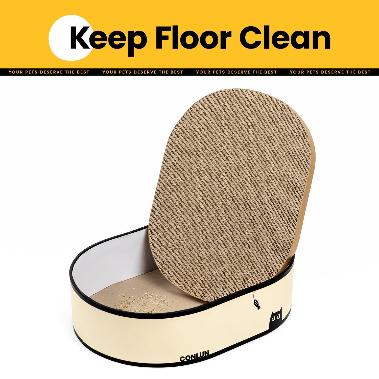 Conlun protección de muebles con caja rasca-gato