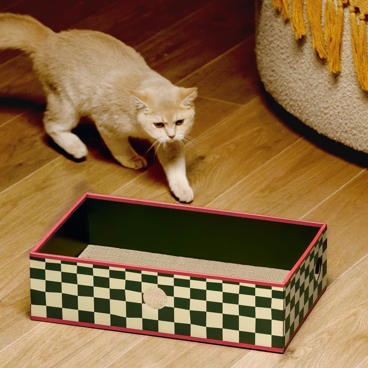 Conlun caja rascador grande, ideal para gatos grandes y activos