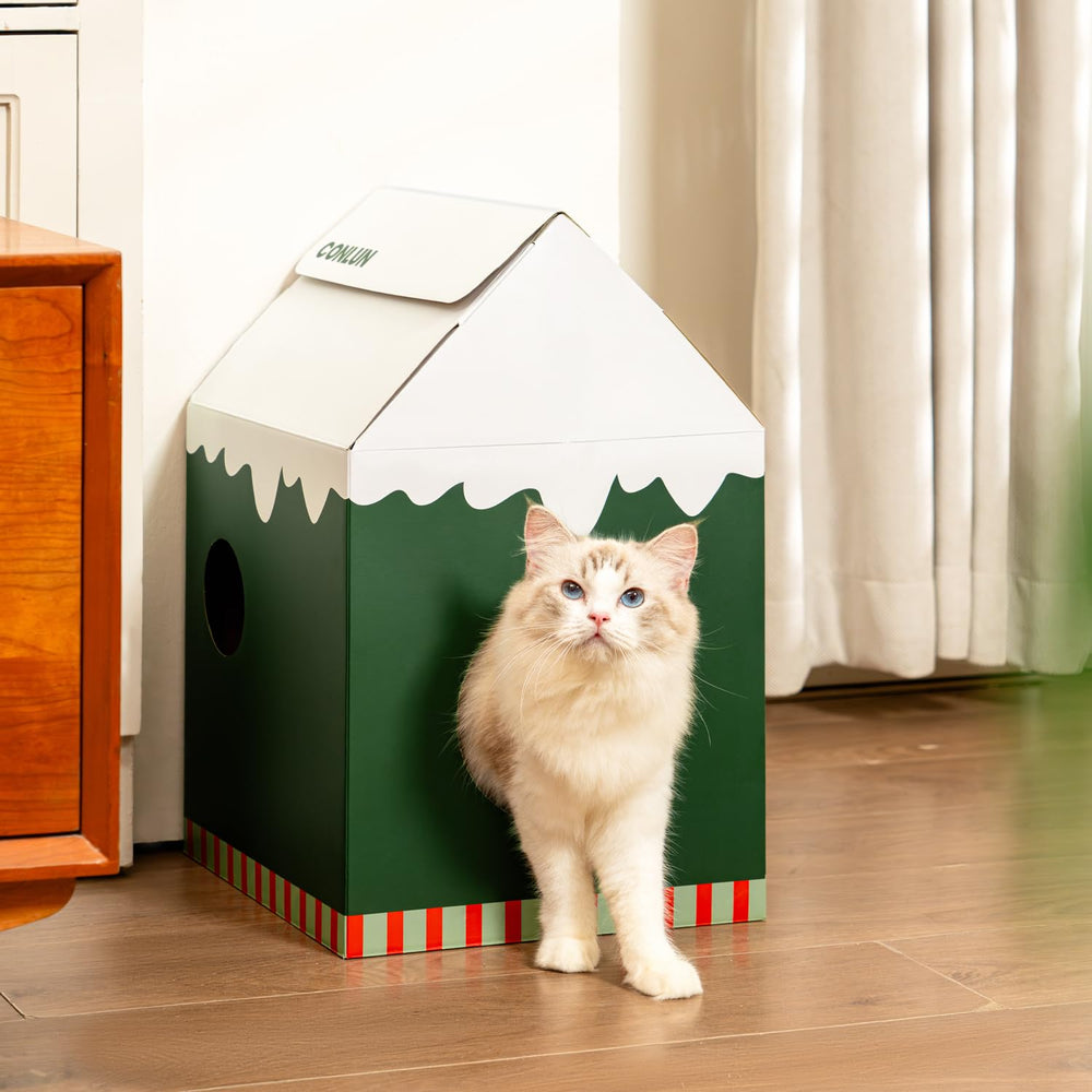 Conlun Casa Gato Cartón Limpieza Fácil tras el juego.