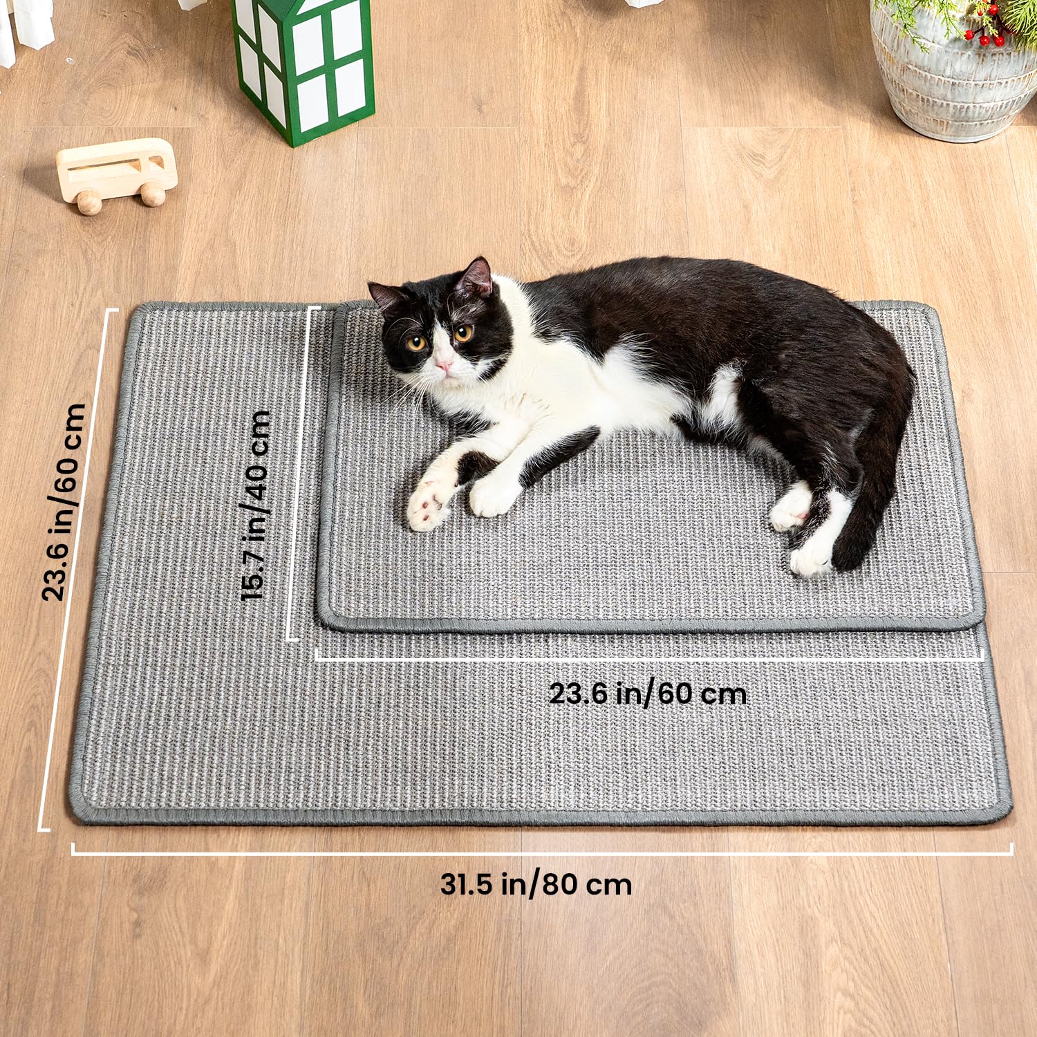 Conlun dimensiones-40x60-cm-sisal, tamaño amplio para gatos adultos.