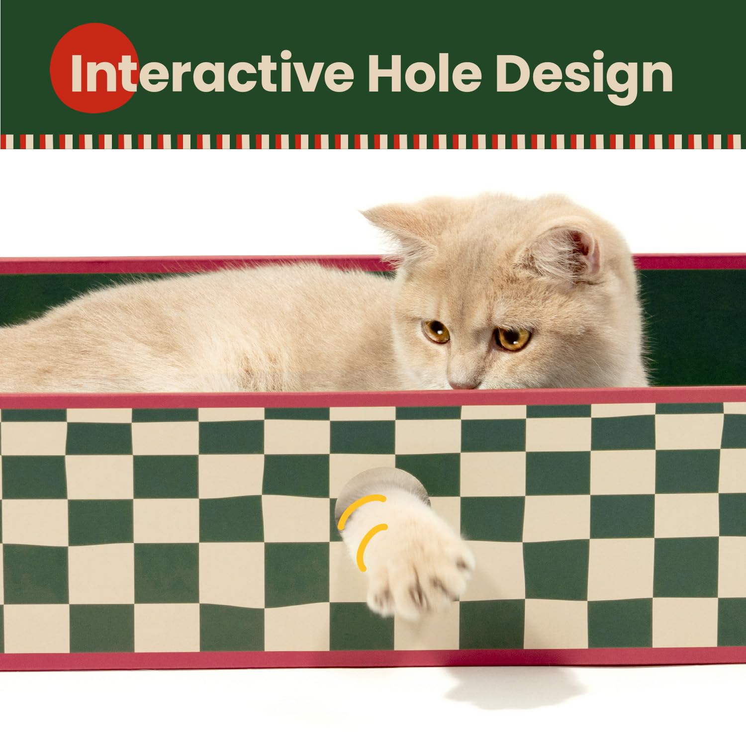Conlun diseño cuadriculado para gatos, añade diversión y estilo