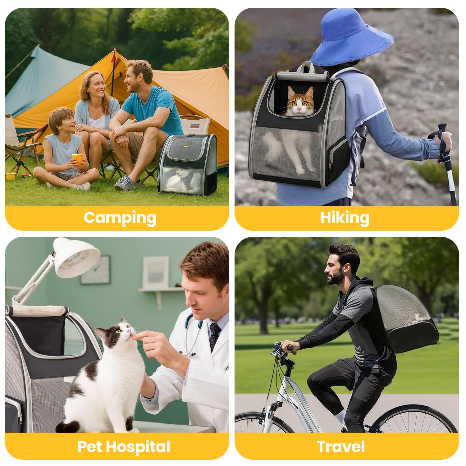 Conlun Mochila portamascotas: ideal para viaje y senderismo con tu mascota.