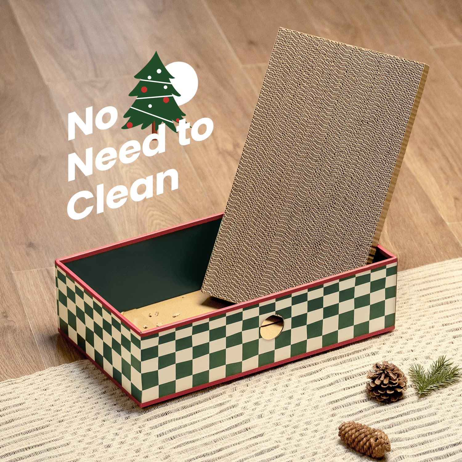 Conlun regalo navidad para gato, diseño festivo y práctico