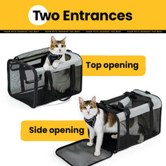 Conlun Transportin gato acceso lateral, colocación fácil en transporte.