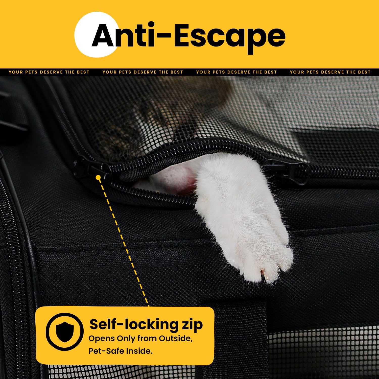Conlun transportin-gato-plegable: se pliega para almacenamiento.