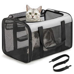 Conlun Transportin gato ventilado, ideal para viajes en avión.