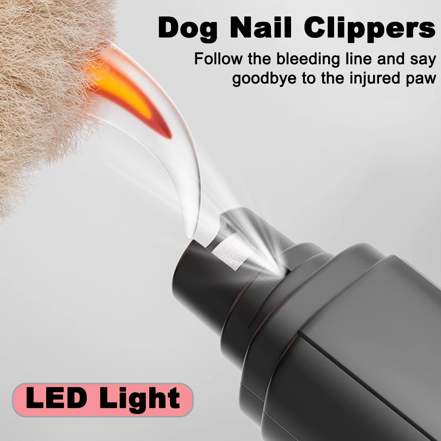 Consss lijadora de uñas para perro a 7500rpm, acabado rápido y preciso.