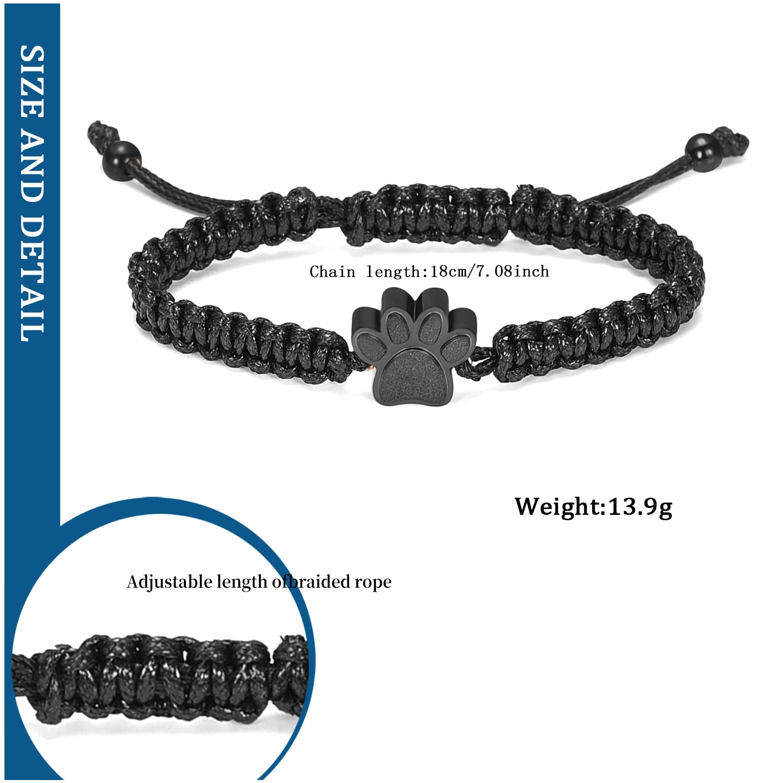 Constantlife dije huella de perro con urna, ideal para guardar cenizas de forma elegante.