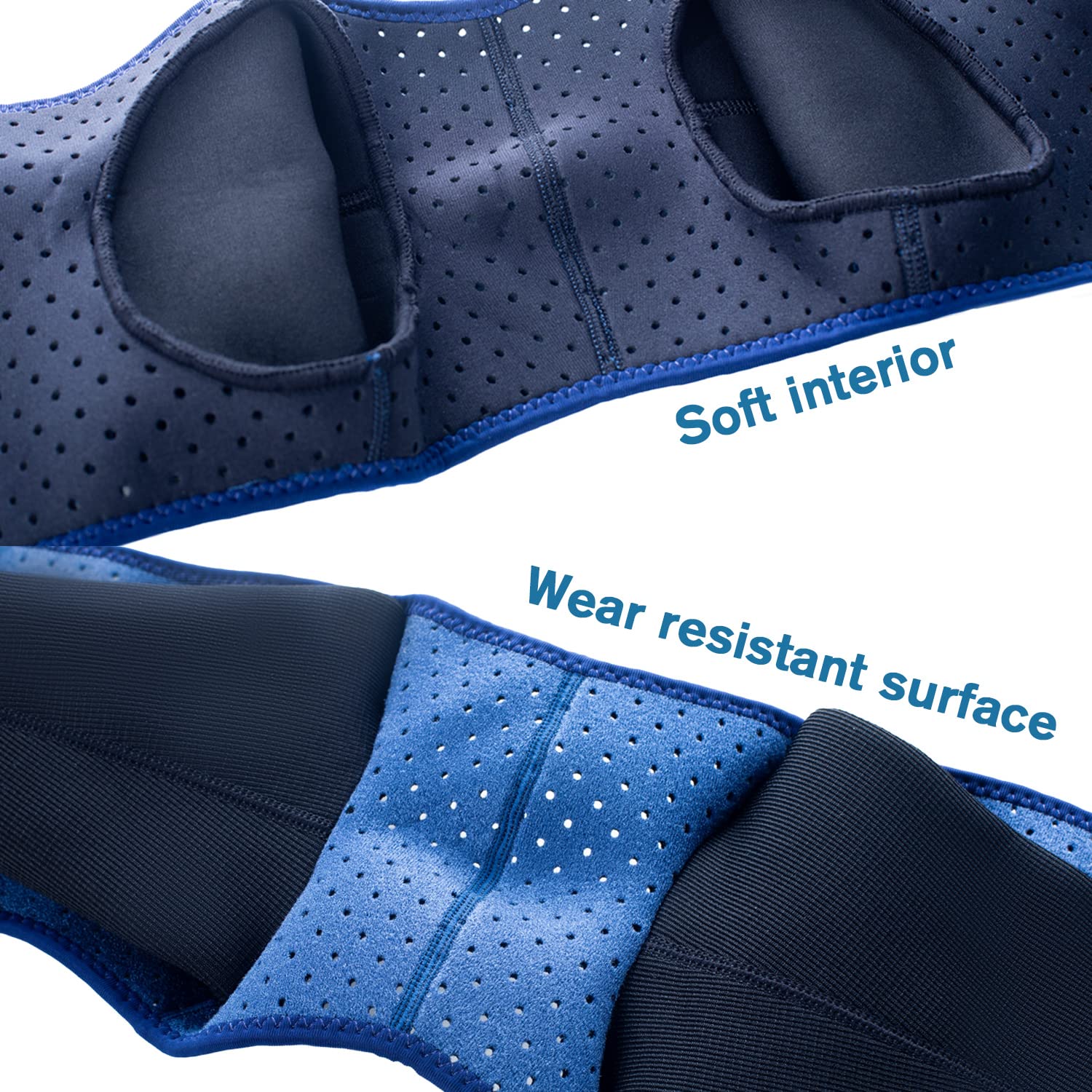 Uso exterior con manga Coodeo azul, ideal para paseos y juego al aire libre.