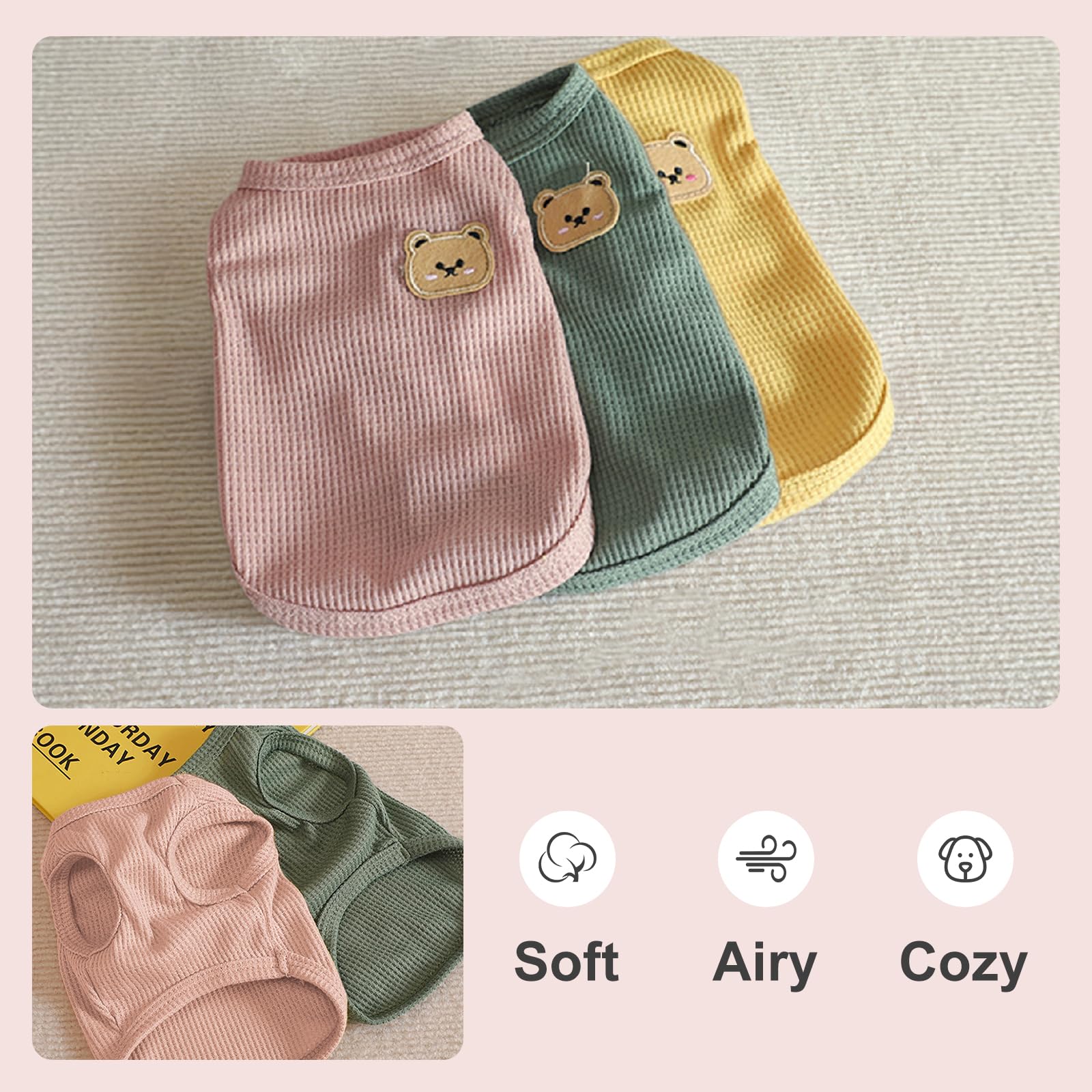 Camiseta COOHAMS para perro, cuello redondo, ajuste cómodo para juegos.