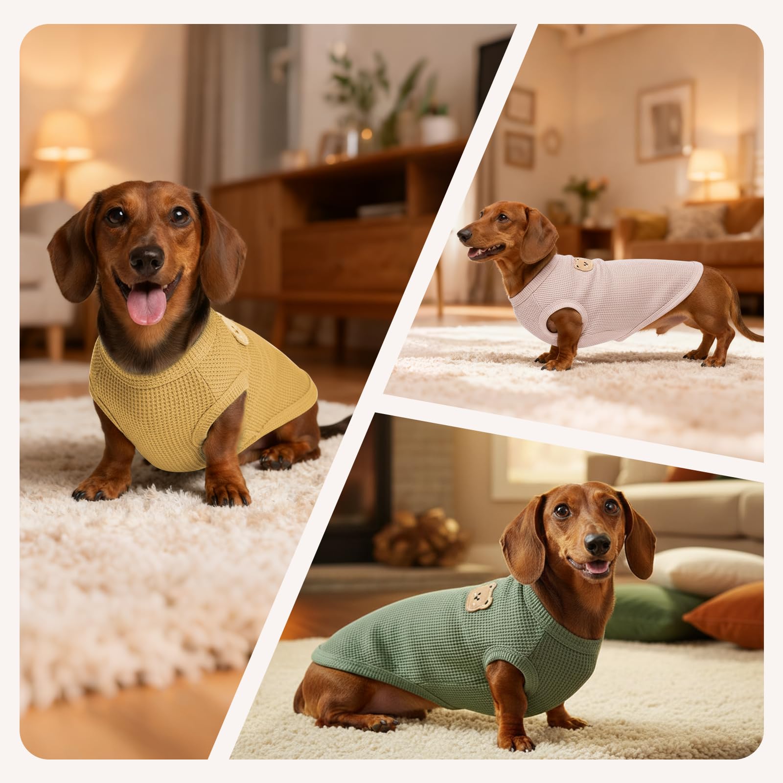 Camiseta COOHAMS para perro, uso interior y exterior, menos pelos.