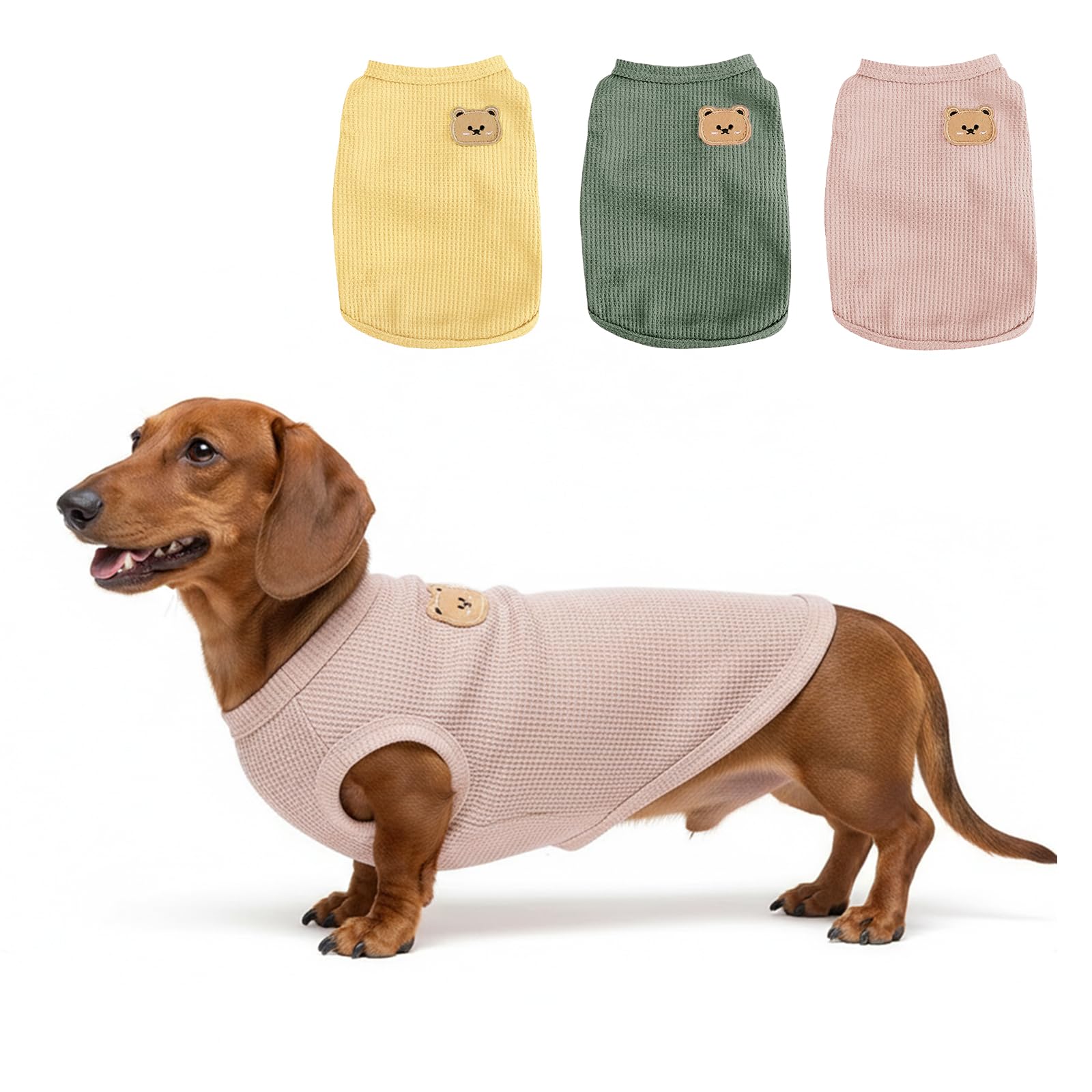 Camiseta COOHAMS para perros frente: tanque transpirable ideal para verano.