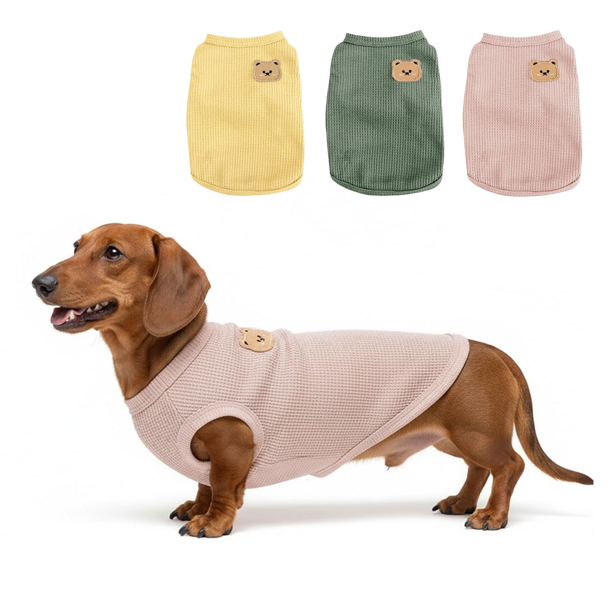 Camiseta COOHAMS para perros frente: tanque transpirable ideal para verano.
