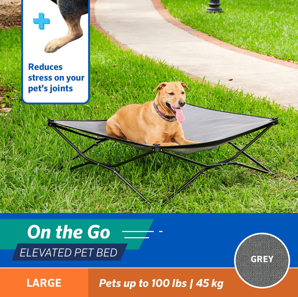 Coolaroo cama para perro elevada desplegable sin herramientas, lista para acampar